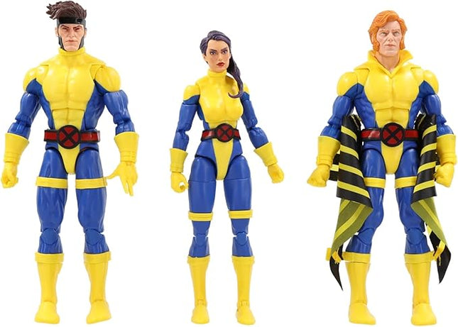 Marvel Legends Series Banshee, Gambit, & Psylocke X-Men 60th Anniversary Action Figure Set, 6-Inch