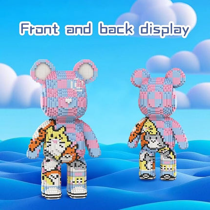 DAHONPA Animal Graffiti Cat Bear Micro Building Blocks Set (7220 Pieces) with Storage Drawer, Gift for Adults and Kids