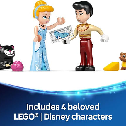 LEGO Disney Princess Cinderella's Castle & Horse Carriage Playset - Princess Castle Building Toy for Kids, Girls and Boys, Ages 6+ - with 2 Minidolls - Gift Idea for Birthdays - 43275