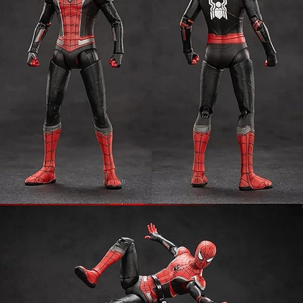 No Way HomeSpiderman Action Figures- 7 Inch All Joints Movable Exquisite Collection Model Gift (Red & Black)