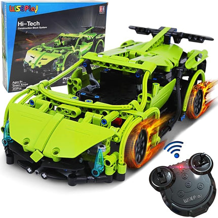 WISEPLAY Remote Control Car Building Kit, 453PCS Stem Toy for Kids Age 8-10, Great RC Car for 10-Year-Old Boys & Girls, Excellent Gift Idea