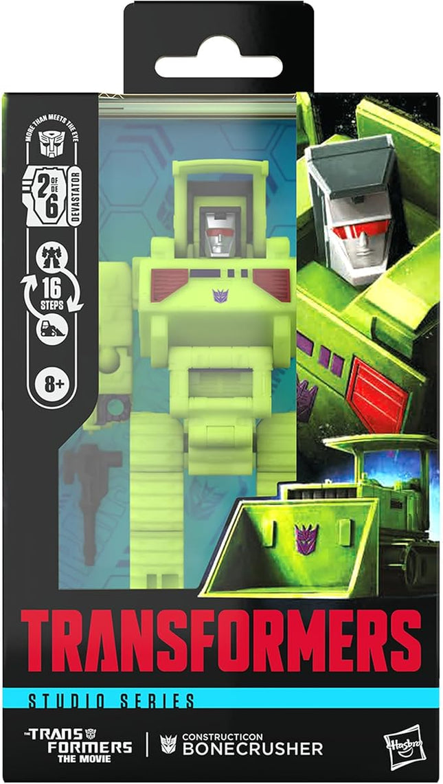 Transformers Toys Studio Series Deluxe Class The Movie Bonecrusher, 4.5-inch Converting Action Figure, Robot Toys, 8+