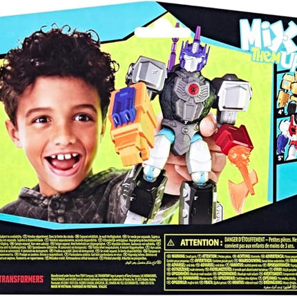 Transformers MixMashers Optimus Prime Custom Mix-and-Match Deluxe Action Figure & Accessories, 5-Inch (12 cm) Robot Toys for Kids, Ages 4+