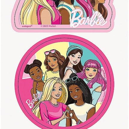Unique Barbie Big Pink Paper Sticker Sheets (1 Pc) | Assorted Designs | Ideal for Party Decoration & Fun Activities