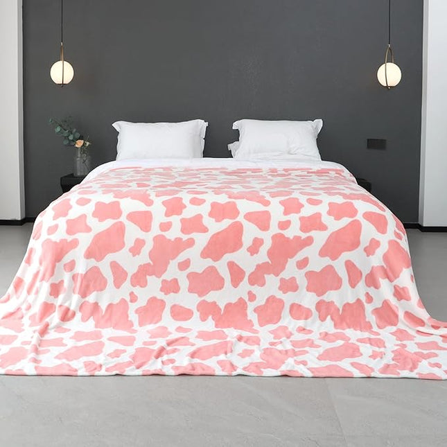 Warm Blanket Pink Soft Lightweight Blanket Soft Large Throw Blanket for King Bed