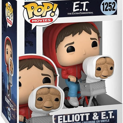 Funko Pop Movies: E.T. The Extra-Terrestrial - Elliott - Elliot with E.T. in Basket, 3.75 Inches - Collectable Vinyl Figure - Gift Idea - Official Merchandise