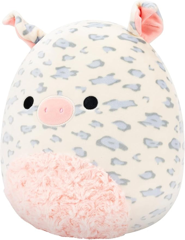 Squishmallows Original 12in Rosie The White Spotted Pig with Pink Swirl Belly – Official Jazwares Easter Plush (Medium-Sized)