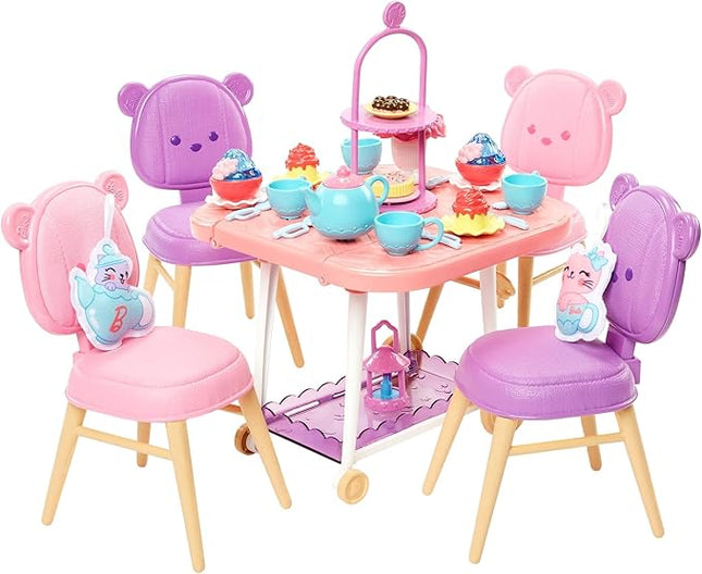 Barbie Tea Party Playset for Preschoolers, My First Tea Party Playset and Accessories, Preschool Toys and Gifts, Tea Party with 18 Storytelling Pieces, Two Plush Items, from 3 Years, HMM65