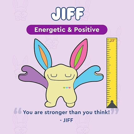 Bumpas Weighted Plush Toy – Machine Washable Calming & Comforting Stuffed Animal for Kids – Arms and Body are Weighted to Give a Realistic Hug – Soft Companion for Playtime, Naptime & Travel (Jiff)