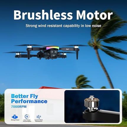 Drone with 1080P Camera for Adults,LED Colorful Light,FPV Drones Outdoor for Beginners Children,RC Quadcopter with WiFi Transmission Altitude Hold Tap Fly Optical Flow Positioning