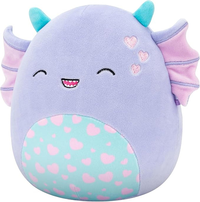 Squishmallows Original 8in Strobe The Purple Swamp Monster with Hearts – Official Jazwares Valentine Plush (Little)