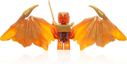 LEGO NINJAGO Crystalized Minifigure - Cole (Golden Dragon) with Wings and Gold Fire Sword