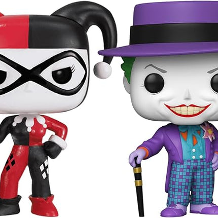 Funko Pop! Batman DC Heroes 2-Pack – Harley Quinn w/Mallet (#45) & Joker with Hat (#337 Common)