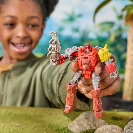 Transformers CYBERWORLD Dinobot Snarl Cyber Changers 4-Inch Action Figure, Quick Change to Dino Mode, Robot Toys for Boys and Girls 6 and Up