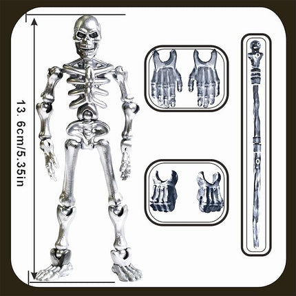 T13 Action Figure Set Articulated Skeleton Figure Titan 13 Medieval Knight Multi-Jointed Dummy Movable Robot Desktop Table Decoration