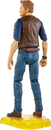 Jurassic World Toys Owen Grady 6-inches Collectible Action Figure with Movie Detail, Movable Joints, Toy Knife Accessory, Extra Hands, Display Stand; for Ages 4 and Up
