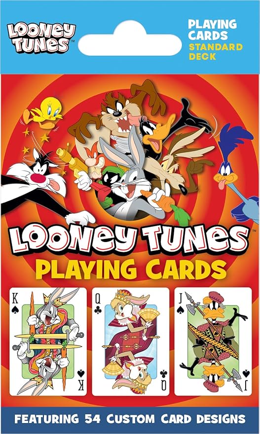 Masterpieces Looney Tunes Playing Cards Deck - 54 Cartoon Cards for Kids - Ages 4+