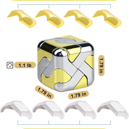 Metal-Puzzles Brain-Teaser 3D-Toys: Fidget-Toys Cool-Gadgets-Stuff Square-Cube-Box Puzzle-Toy ADHD Tools Stress Relief Gift for Kid Children Teen Adult Office Home School Christmas