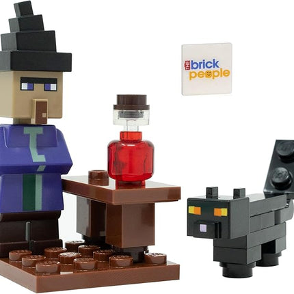 LEGO Minecraft Mini Set: Witch Minifigure with Black Cat and Potion