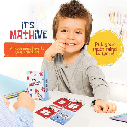 It's Mathive Card Game for Kids – Interactive Math Game Learning Games for Teens, Adults – Easy Gameplay Fast Paced Smart Games for Classroom, Home – Fun and Educational Game