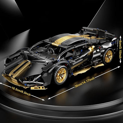 Sport Race Car Building Block Sets for Adults Boys,1:14 Technical Remote Control APP Supercar Toys Kits with LED Lights Collectible MOC Contruction for Teens Age 8-12 12-16,14+