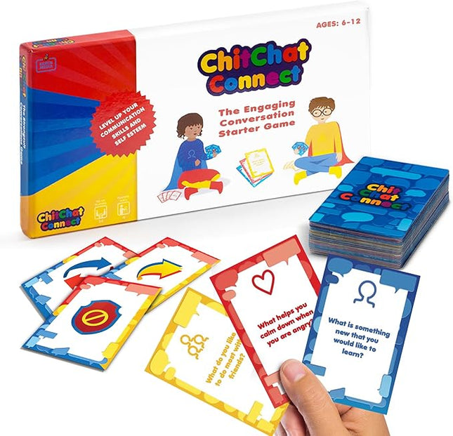 Chitchat Connect Conversation Game | Break The Ice Game for Therapy & Play | Counseling Office Must-Have | Ideal for Therapists & Parents | Build Communication & Social Skills for Teens & Kids