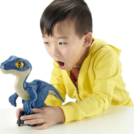 Fisher-Price Imaginext Jurassic World Dinosaur Toy Raptor XL Poseable Figure, 9 Inches Tall, Pretend Play Preschool Kids Ages 3+ Years