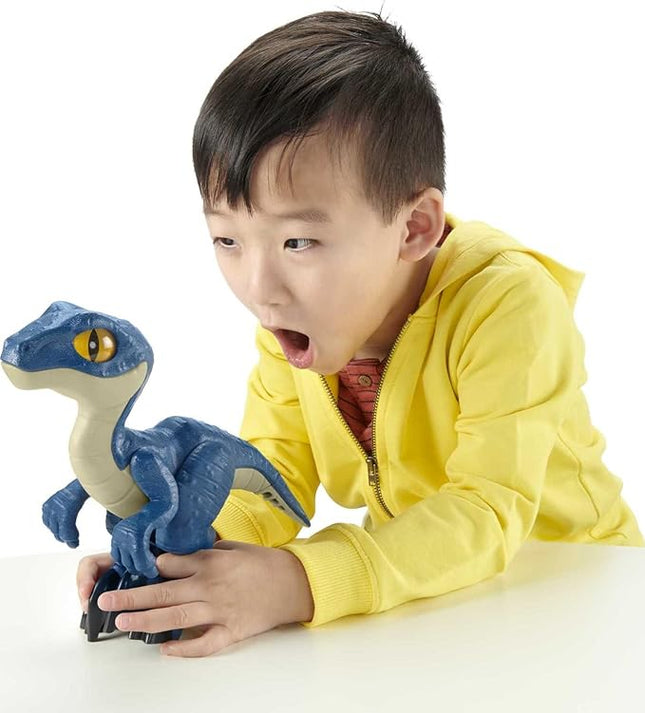 Fisher-Price Imaginext Jurassic World Dinosaur Toy Raptor XL Poseable Figure, 9 Inches Tall, Pretend Play Preschool Kids Ages 3+ Years