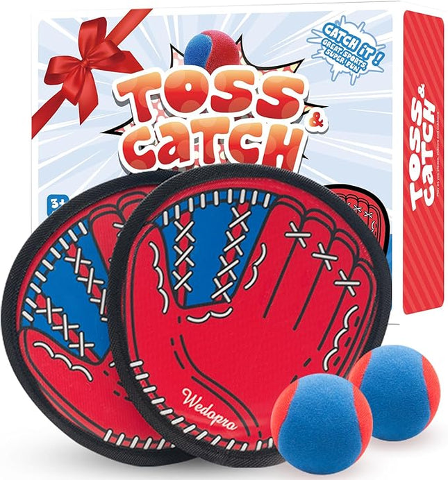 Toss and Catch Ball Game, Kids Toddler Baseball Glove & Catch Ball Toys, Kids Outdoor Games for Family, Toys for Beach Pool Yard Outside, Birthday Gift for Ages 3 4 5 6 7 8-12 Year Old Boys Girls