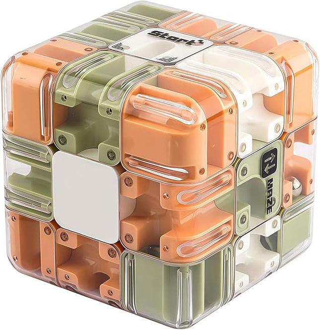 Large Labyrinth 3D Puzzles Maze Cube - Engaging Brain Teaser Toy, Magic 3D Maze Ball Cube (1PCS)