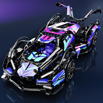 Mesiondy Sports Car Building Blocks Toys Boys，1:14 MOC Building Set Raceing Car Model,Construction Toy for Adults，Cars for Boys Age 6 7 8 9 Years Kids