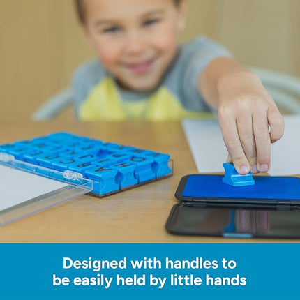 Educational Insights Alphabet Rubber Stamps - Uppercase 5/8", Set of 26 Letters and 4 Punctuation Marks: Perfect for Homeschool & Classroom, Ages 4+