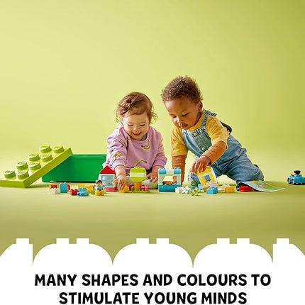 LEGO DUPLO Classic Brick Box Building Set - Features Storage Organizer, Toy Car, Number Bricks, Build, Learn, and Play, Great Gift Playset for Toddlers, Boys, and Girls Ages 18+ Months, 10913