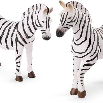 Terra by Battat – 4 Pieces Zebra Family – Realistic Plastic Safari Animals for Kids – Zoo Animal Toys – Educational Figures – Inspires Creative Play – Great Gift for Toddlers & Kids – 3+ Years