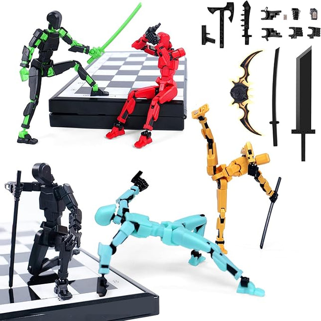 Magnetic Action Figure Set, Model 13 Action Figure Multi-Jointed Movable,Gift Box Packaging, a Great for Loved Ones and Friends. (5pcs)