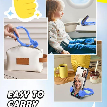 Stocking Stuffers for Teens Boys Men: Cell Phone Stand Flexible Thumbs Up Lazy Cellphone Holder for Desk Hand Funny Christmas Ideas Gifts for Women Adults Husband Him Kids Dad Cool Stuff Gadgets