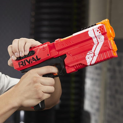 Nerf Rival Kronos XVIII-500 Blaster, Breech-Load, 5 Rival Rounds, Spring Action, 90 FPS Velocity, Red (Amazon Exclusive)
