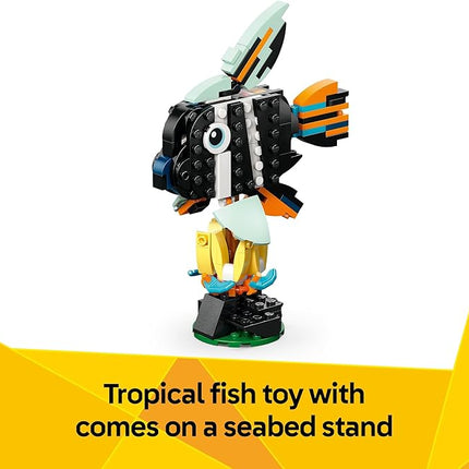 LEGO Creator 3 in 1 Wild Animals: Tropical Toucan Building Toy for Kids- Jungle Building Blocks & Learning Toy for Girls & Boys, Ages 7+ - Build 3 Animal Toys in 1 Set - Gift for Birthdays - 31173