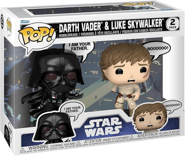 Funko Pop Star Wars: Sayings - Vader and Luke & Luke 2PK - Star Wars - Collectable Vinyl Figure - Gift Idea - Official Merchandise - Toys for Kids & Adults - Fantasy Fans