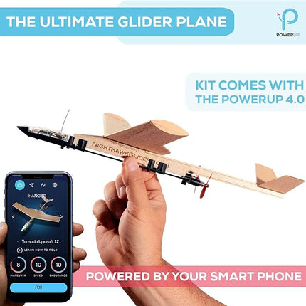POWERUP 4.0 The Next-Generation Smartphone Controlled Paper Airplane Kit, RC Controlled. Easy to Fly with Autopilot & Gyro Stabilizer. for Hobbyists, Pilots, Tinkerers.