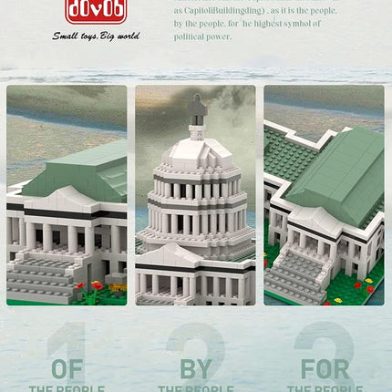 dOvOb Micro Mini Blocks United States Capitol Building Set, 2888 Pieces Bricks, 3D Puzzle Collection Model Kit as Gift for Adults or Kids