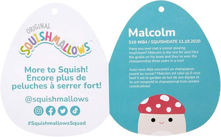 Squishmallows Original 16-Inch Malcolm Mushroom - Official Jazwares Large Plush