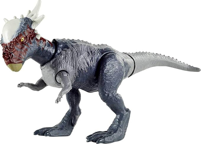 Mattel Jurassic World Toys Camp Cretaceous Stygimoloch Stiggy Savage Strike Dinosaur Figure, Smaller Size, Attack Move Iconic to Species, Movable Arms & Legs, Ages 4 Years Old & Up