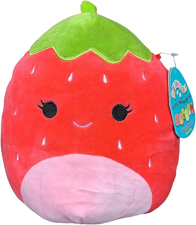 Squishmallows Oficial Kellytoy Food Squad Plush Toys Soft Plush Animal (8 Inch, Scarlett Strawberry)