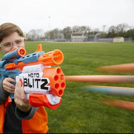 Nerf Elite 2.0 Motoblitz Blaster with Scope, Motorized 10-Dart Blasting, Airblitz 6 Darts, Outdoor Toys for 8 Year Old Boys & Girls
