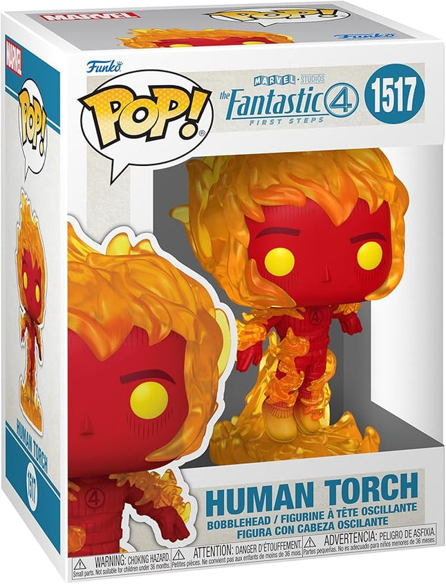 Funko Pop! Marvel: The Fantastic Four: First Steps - Human Torch - Fantastic Four (2025) - Collectable Vinyl Figure - Gift Idea - Official Merchandise - Toys for Kids & Adults - Movies Fans