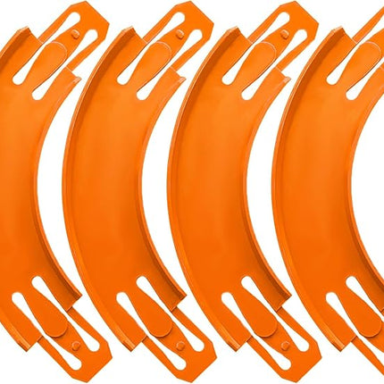 Racetrack Connectors Compatible with Hot Wheels,90 Degree Banked Turn,4 Packs，Upgrade Edition (Orange)