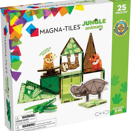 MAGNA-TILES Jungle Animals 25-Piece Magnetic Construction Set, The ORIGINAL Magnetic Building Brand