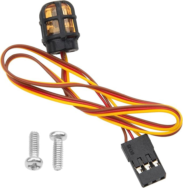 ShareGoo 2Pcs RC Car LED Light RC Beacon Light Strobing-Blasting/Flashing/Rotating Mode Compatible with Traxxas Axial 1/10 1/12 1/16 RC Crawler Car 1/14 Tamiya Tractor Truck (Orange)