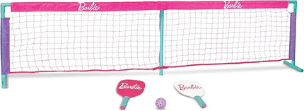 Barbie Kids Pickleball Set – Includes 2 Paddles, 1 Ball & Net – Portable Outdoor/Indoor Pickleball Game for Girls – Backyard, Driveway, Beach, Park, or Home Play